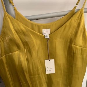 NWT Chartreuse Blouse/Cami